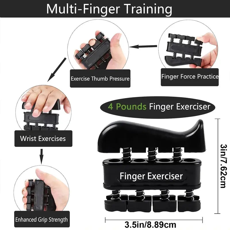 5-Piece Silicone Hand Grip Strengthener Kit, Adjustable 10-132 Lbs Forearm Trainer for Men & Women, 17 Lbs Component, Workout/Gym/Exercise Equipment for Rehabilitation, Stress Relief, 3-Year Durability, 24/7 Customer Support